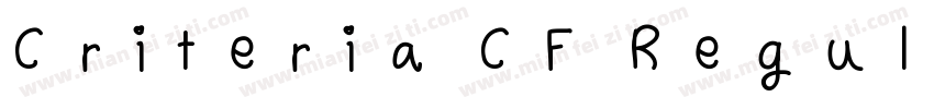 Criteria CF Regular字体转换